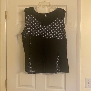 Cute Black and White Polka Dot Top